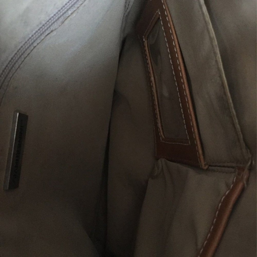 Giani Bernini Brown Monogram Crossbody Bag Multi Pocket Messenger Purse - Picture 5 of 5